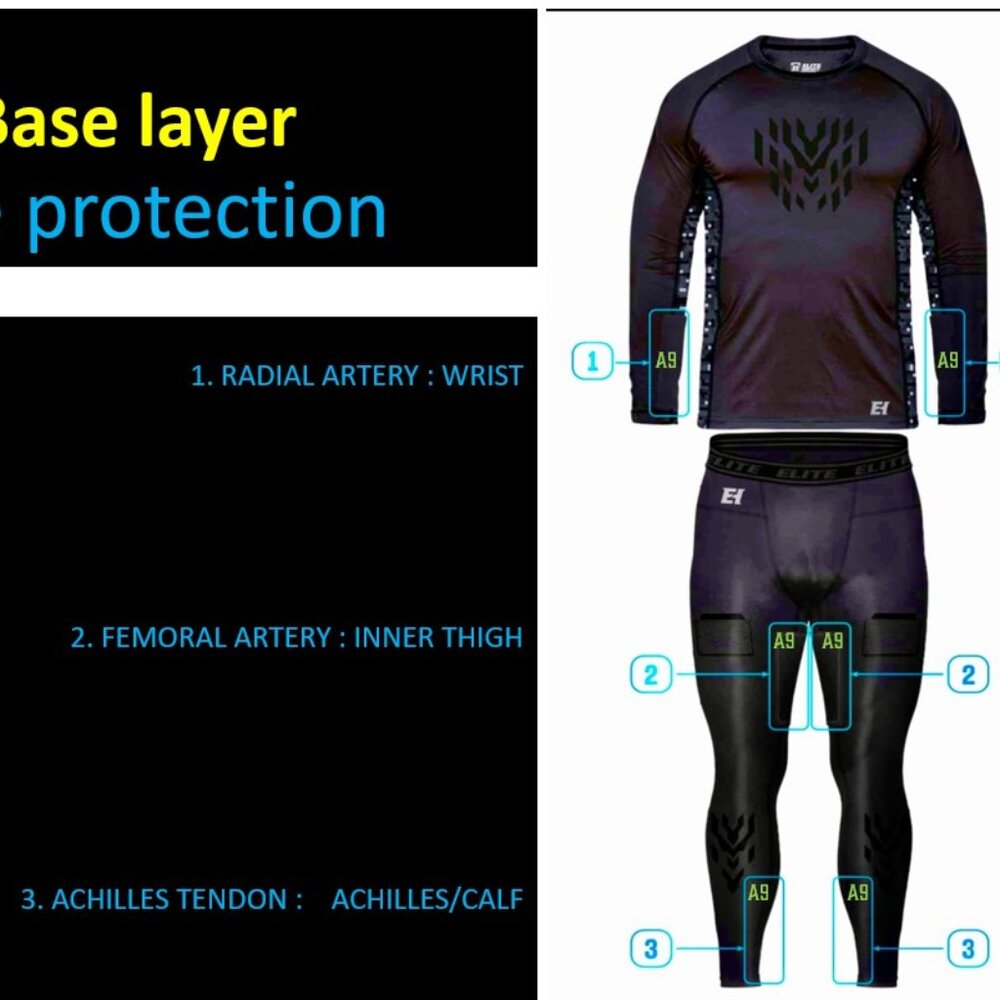 Elite Hockey Protective Compression Pants, Men's/Sr Size Medium